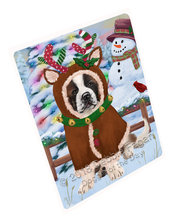 Christmas Gingerbread House Candyfest Saint Bernard Dog Large Refrigerator / Dishwasher Magnet RMAG101418