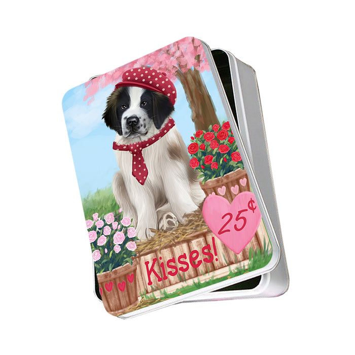 Rosie 25 Cent Kisses Saint Bernard Dog Photo Storage Tin PITN56176
