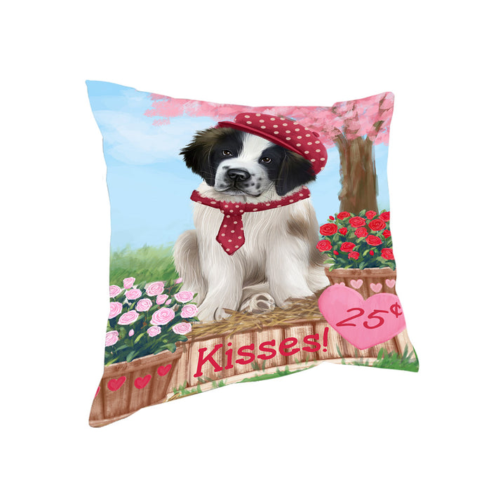 Rosie 25 Cent Kisses Saint Bernard Dog Pillow PIL79224