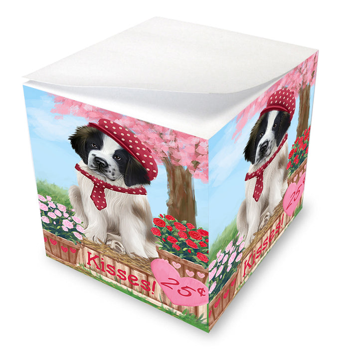Rosie 25 Cent Kisses Saint Bernard Dog Note Cube NOC54305