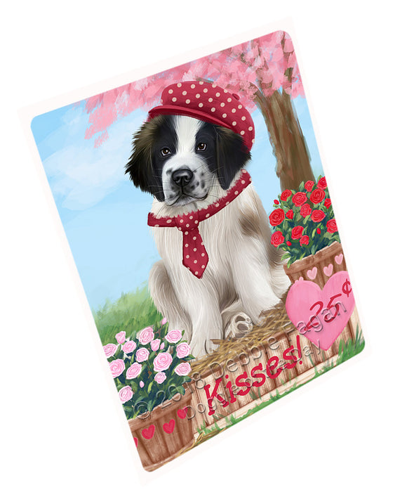 Rosie 25 Cent Kisses Saint Bernard Dog Magnet MAG73838 (Small 5.5" x 4.25")