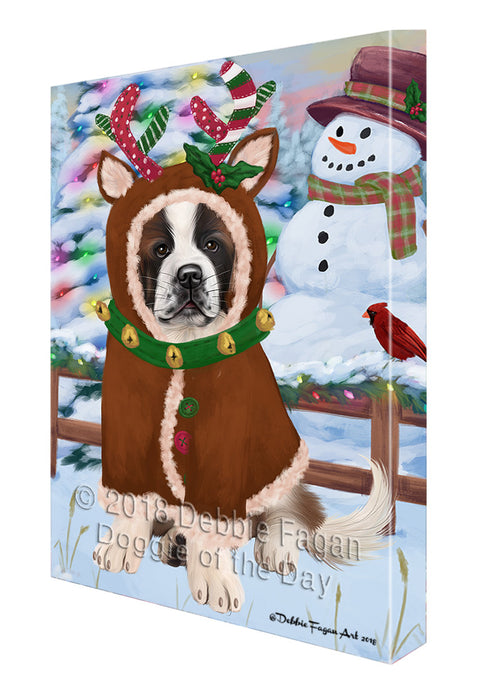 Christmas Gingerbread House Candyfest Saint Bernard Dog Canvas Print Wall Art Décor CVS130949