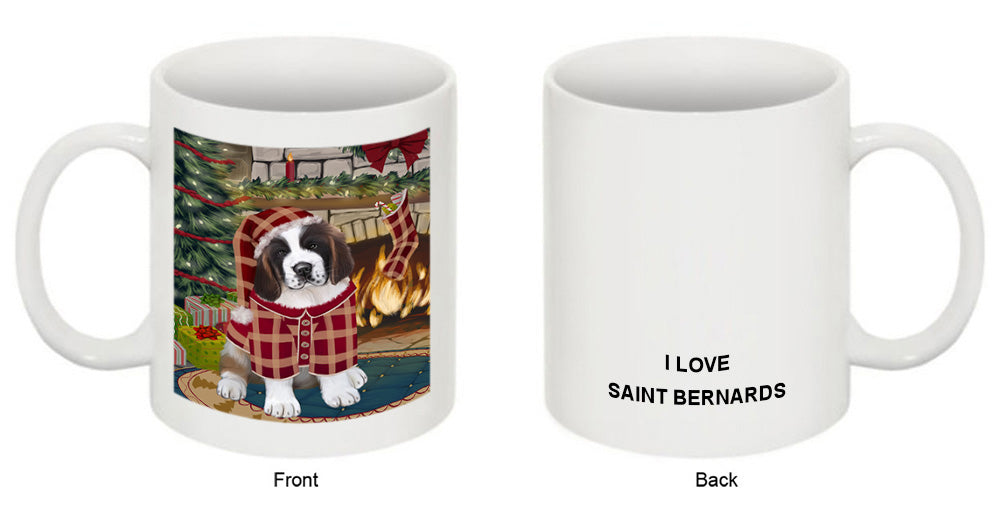 The Stocking was Hung Saint Bernard Dog Coffee Mug MUG50989