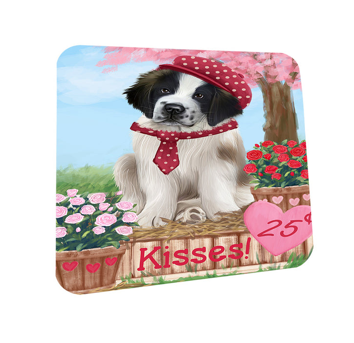 Rosie 25 Cent Kisses Saint Bernard Dog Coasters Set of 4 CST56191