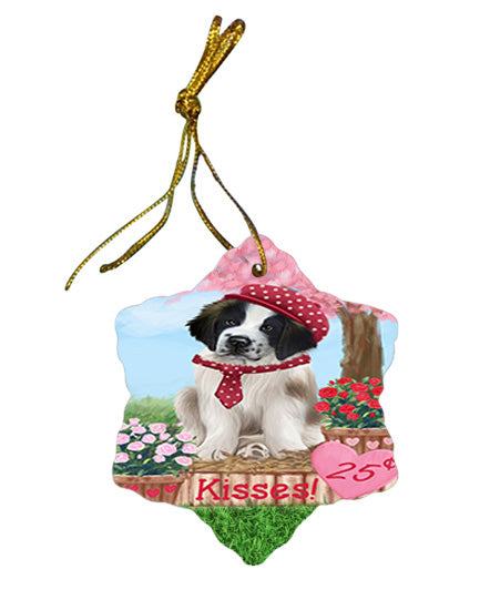 Rosie 25 Cent Kisses Saint Bernard Dog Star Porcelain Ornament SPOR56589