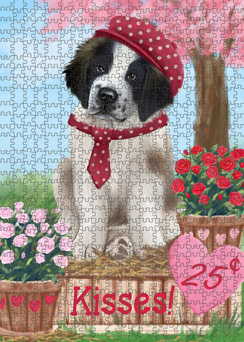 Rosie 25 Cent Kisses Saint Bernard Dog Puzzle with Photo Tin PUZL93132