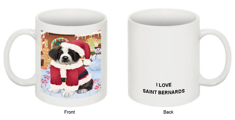 Christmas Gingerbread House Candyfest Saint Bernard Dog Coffee Mug MUG51924