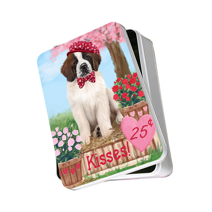Rosie 25 Cent Kisses Saint Bernard Dog Photo Storage Tin PITN56177