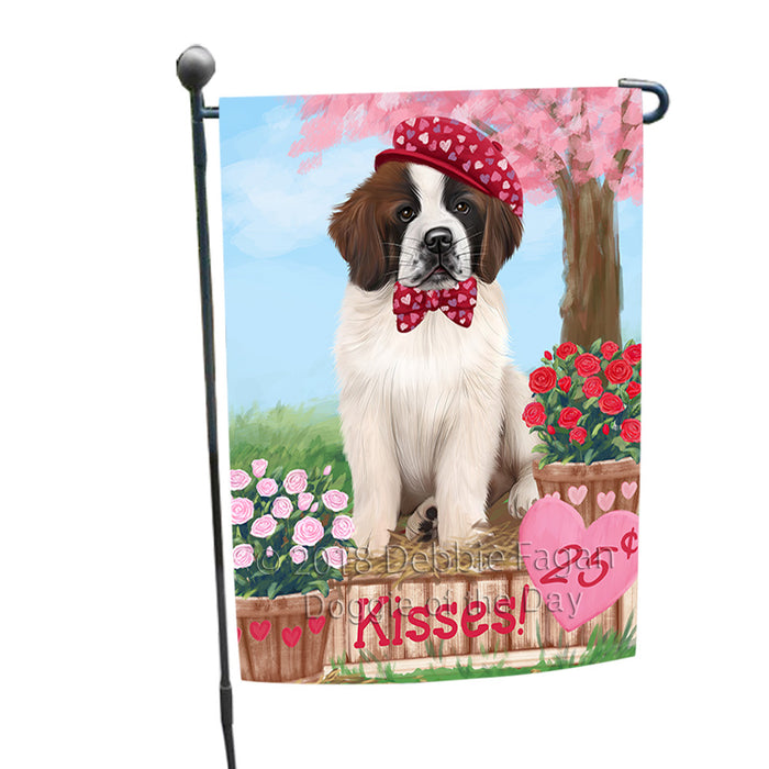 Rosie 25 Cent Kisses Saint Bernard Dog Garden Flag GFLG56782