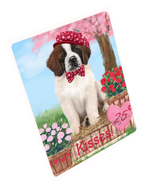 Rosie 25 Cent Kisses Saint Bernard Dog Large Refrigerator / Dishwasher Magnet RMAG99672