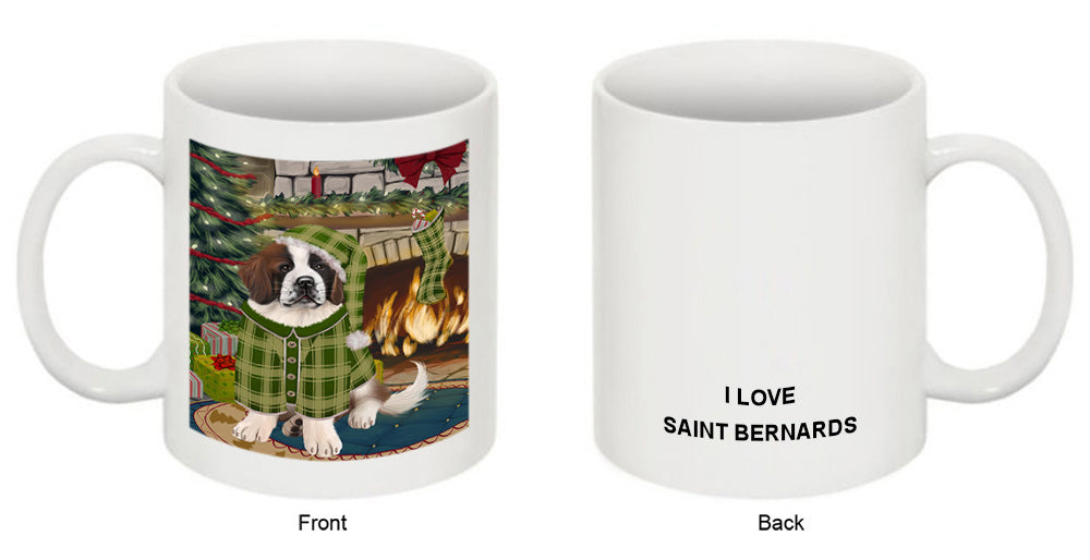 The Stocking was Hung Saint Bernard Dog Coffee Mug MUG50990