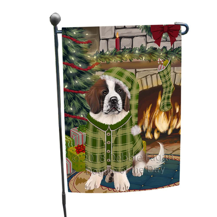 The Stocking was Hung Saint Bernard Dog Garden Flag GFLG55885