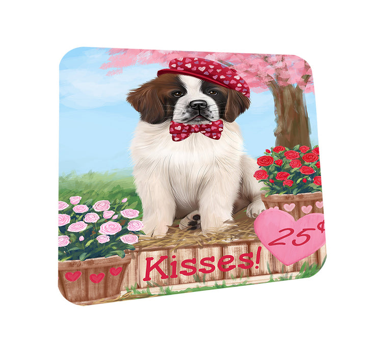 Rosie 25 Cent Kisses Saint Bernard Dog Coasters Set of 4 CST56192