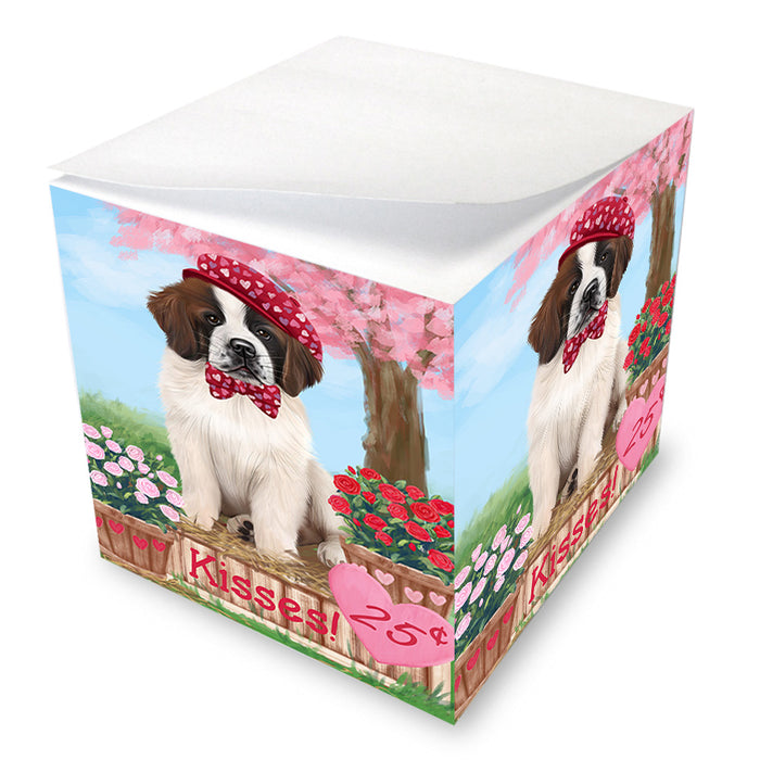 Rosie 25 Cent Kisses Saint Bernard Dog Note Cube NOC54306
