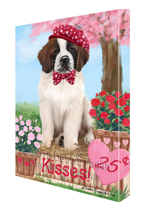 Rosie 25 Cent Kisses Saint Bernard Dog Canvas Print Wall Art Décor CVS128330