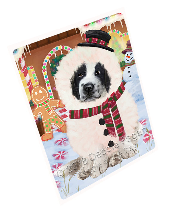 Christmas Gingerbread House Candyfest Saint Bernard Dog Magnet MAG74718 (Small 5.5" x 4.25")