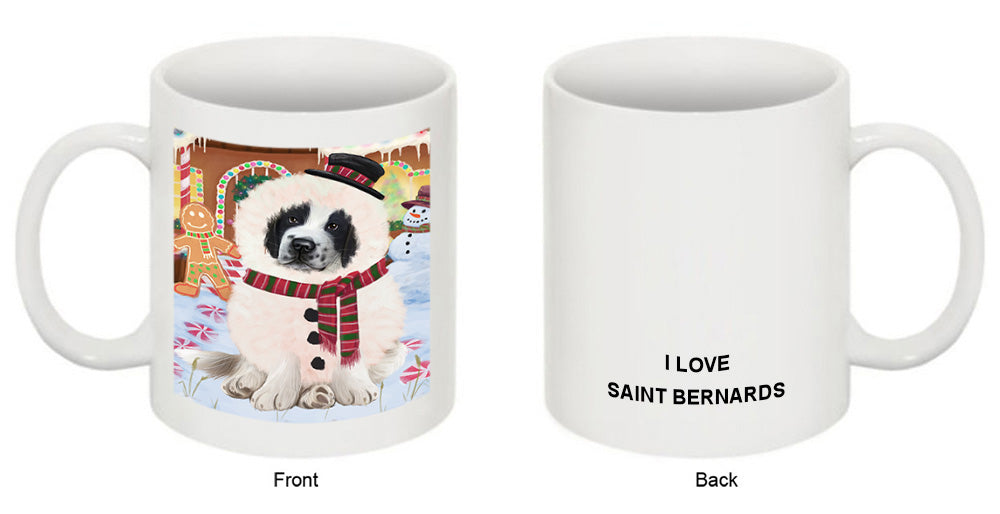 Christmas Gingerbread House Candyfest Saint Bernard Dog Coffee Mug MUG51925