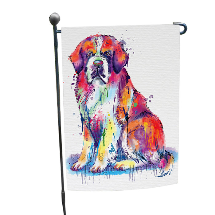 Watercolor Saint Bernard Dog Garden Flag GFLG65067