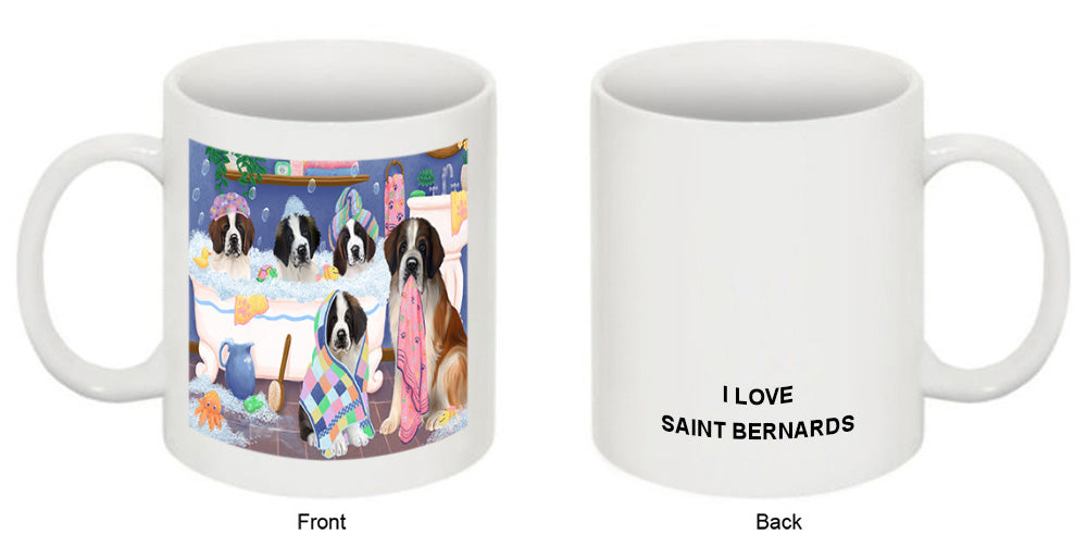 Rub A Dub Dogs In A Tub Saint Bernards Dog Coffee Mug MUG52215
