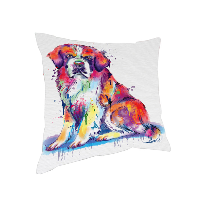 Watercolor Saint Bernard Dog Pillow PIL83296