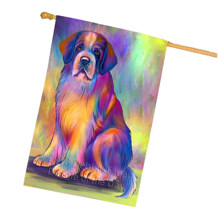 Paradise Wave Saint Bernard Dog House Flag FLG57414