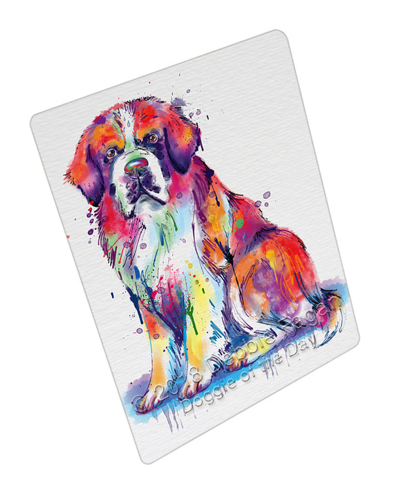 Watercolor Saint Bernard Dog Small Magnet MAG76224