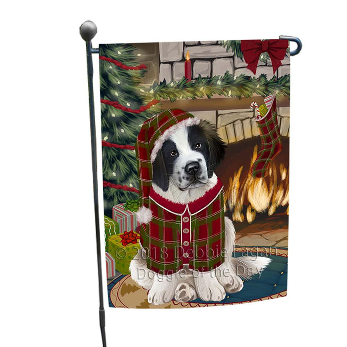 The Stocking was Hung Saint Bernard Dog Garden Flag GFLG55886