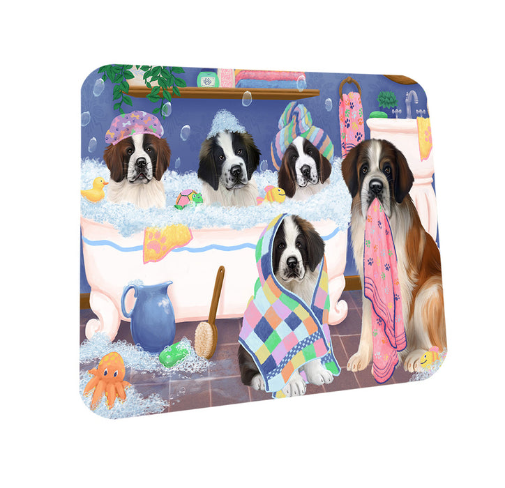 Rub A Dub Dogs In A Tub Saint Bernards Dog Coasters Set of 4 CST56775