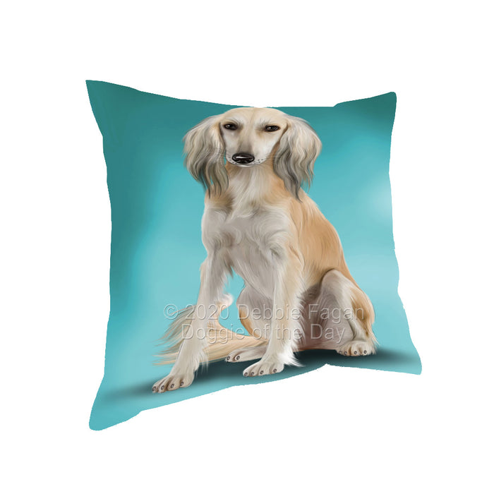 Saluki Dog Pillow with Top Quality High-Resolution Images - Ultra Soft Pet Pillows for Sleeping - Reversible & Comfort - Ideal Gift for Dog Lover - Cushion for Sofa Couch Bed - 100% Polyester