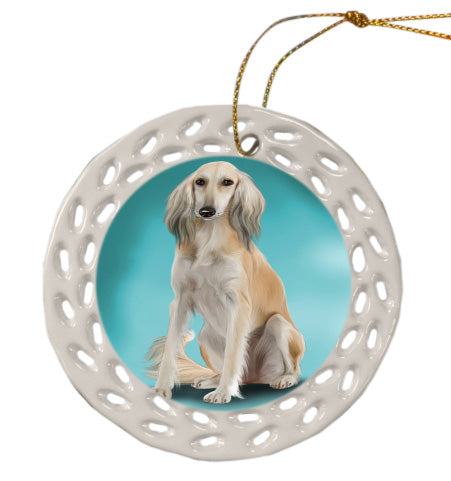 Saluki Dog Doily Ornament DPOR59221