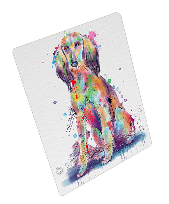 Watercolor Saluki Dog Cutting Board - For Kitchen - Scratch & Stain Resistant - Designed To Stay In Place - Easy To Clean By Hand - Perfect for Chopping Meats, Vegetables