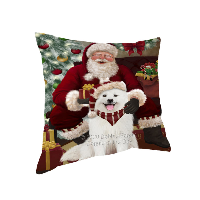 Santa's Christmas Surprise Samoyed Dog Pillow PIL87340