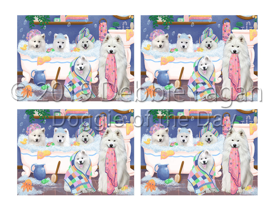 Rub A Dub Dogs In A Tub Samoyed Dogs Placemat