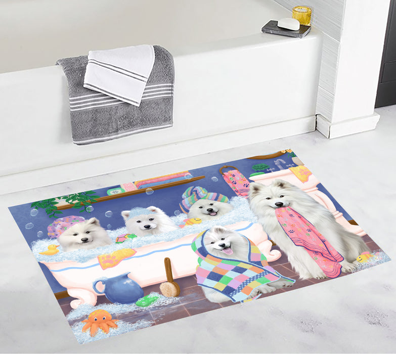 Rub A Dub Dogs In A Tub Samoyed Dogs Bath Mat