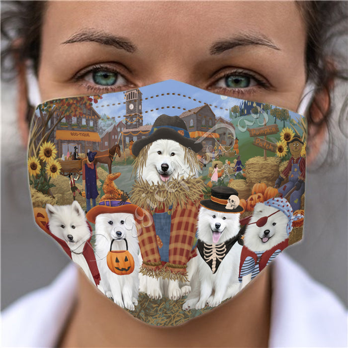 Halloween 'Round Town Samoyed Dogs Face Mask FM49985