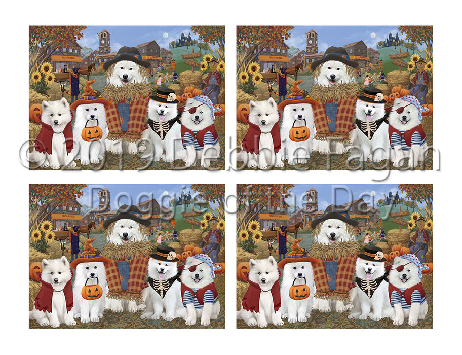 Halloween 'Round Town Samoyed Dogs Placemat