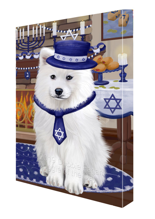 Happy Hanukkah Samoyed Dog Canvas Print Wall Art Décor CVS144764