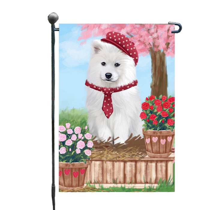 Personalized Rosie 25 Cent Kisses Samoyed Dog Custom Garden Flag GFLG64782