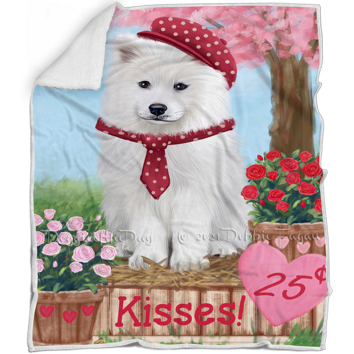 Rosie 25 Cent Kisses Samoyed Dog Blanket BLNKT123555