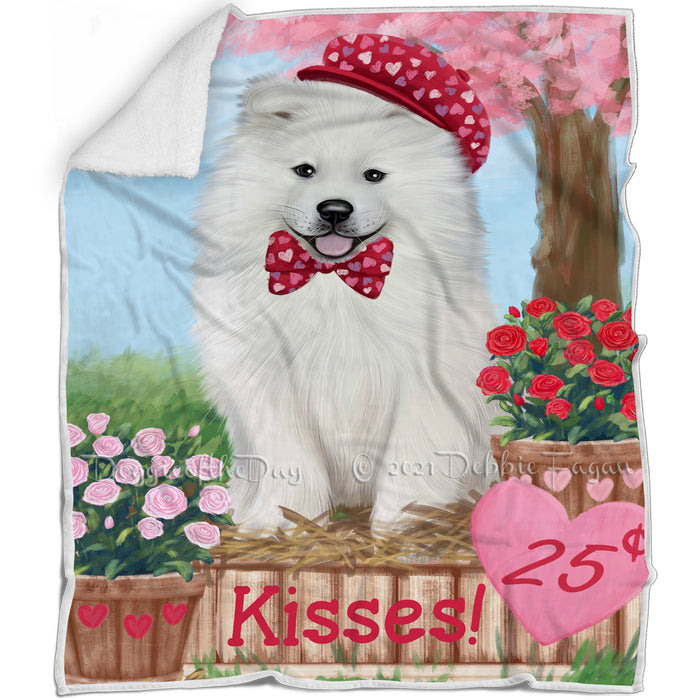 Rosie 25 Cent Kisses Samoyed Dog Blanket BLNKT123564