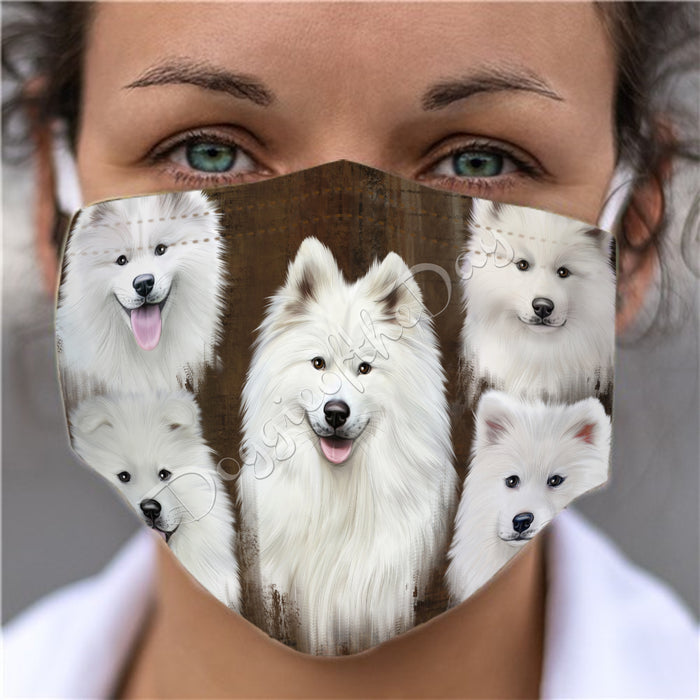 Rustic Samoyed Dogs Face Mask FM50084