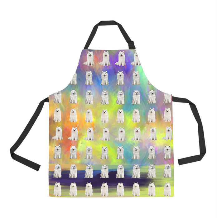 Paradise Wave Samoyed Dogs All Over Print Adjustable Apron
