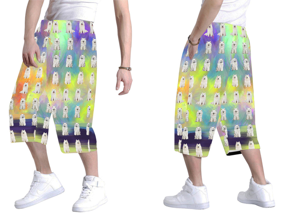 Paradise Wave Samoyed Dogs All Over Print Men's Baggy Shorts