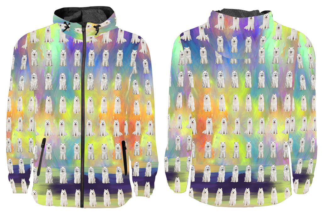 Paradise Wave Samoyed Dogs All Over Print Windbreaker for Men