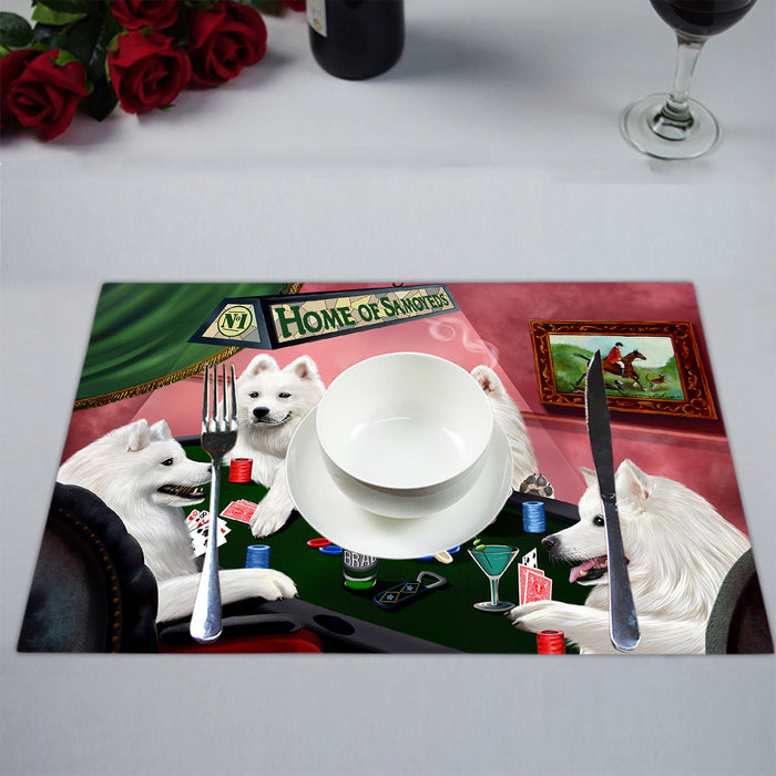 Home of  Samoyed Dogs Playing Poker Placemat