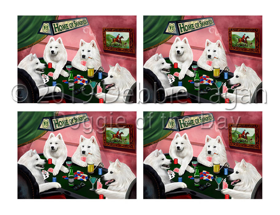 Home of  Samoyed Dogs Playing Poker Placemat