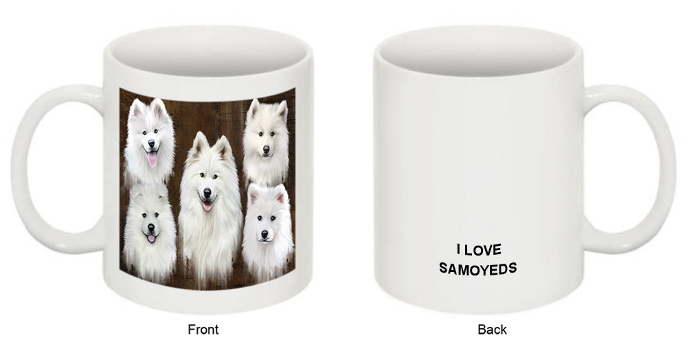 Rustic 5 Samoyed Dog Coffee Mug MUG49544