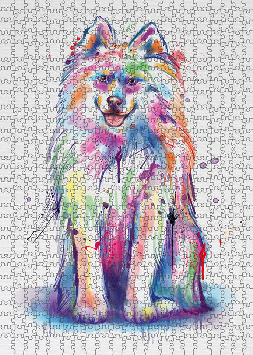 Watercolor Samoyed Dog Puzzle with Photo Tin PUZL97208