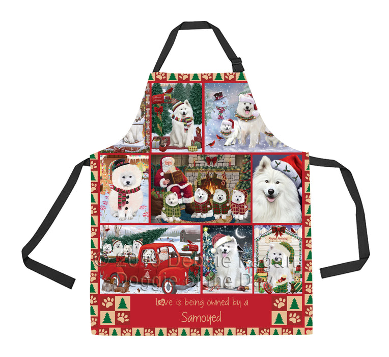 Love is Being Owned Christmas Samoyed Dogs Apron
