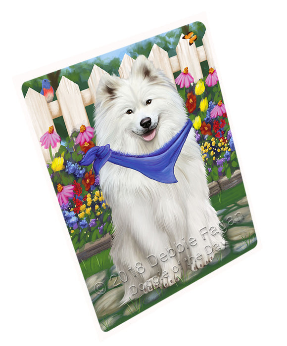 Spring Floral Samoyed Dog Cutting Board C54300